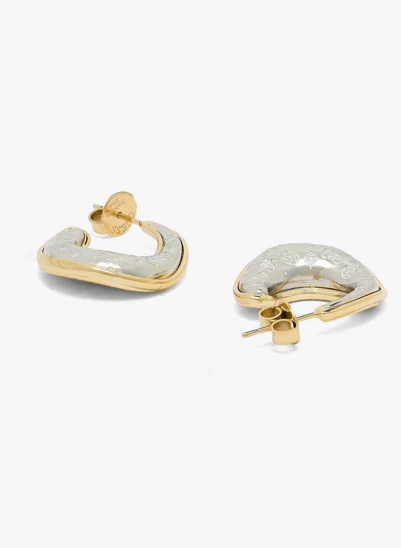 GUESS Logo 22Mm 4G Pattern Fluid Hoops - Image 2
