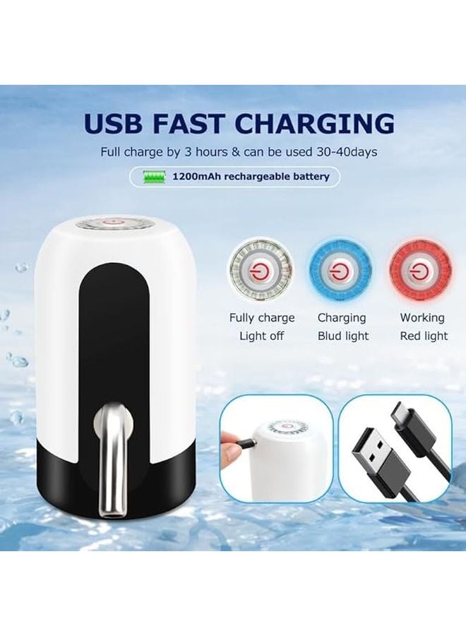 White Electric Household Water Pump Dispenser Large Capacity Automatic Press Tank - Image 3