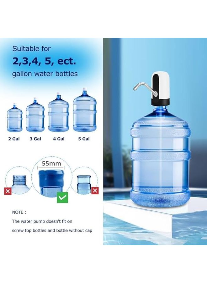 White Electric Household Water Pump Dispenser Large Capacity Automatic Press Tank - Image 5