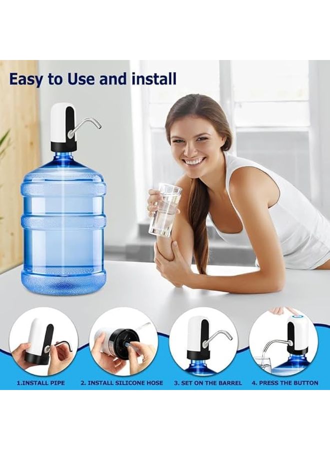 White Electric Household Water Pump Dispenser Large Capacity Automatic Press Tank - Image 4