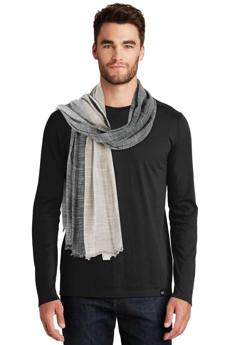 GERINLY Color Block Autumn Scarf for Men Long Neck Wraps Shawl Urbanstyle Scarf Gift for Men (Black Gray Beige) - Image 2