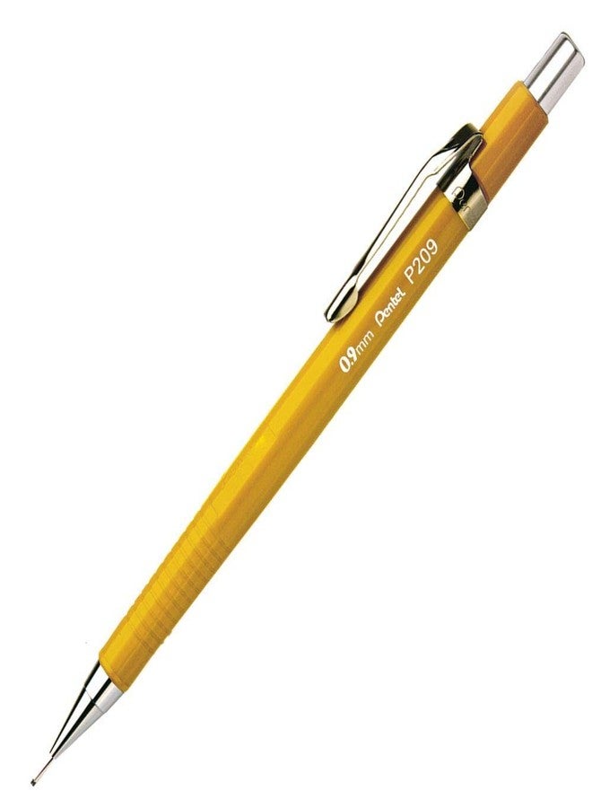 بنتل قلم رصاص أوتوماتيكي Pentel P209، سن 0.9 مم، لون أصفر - Image 1
