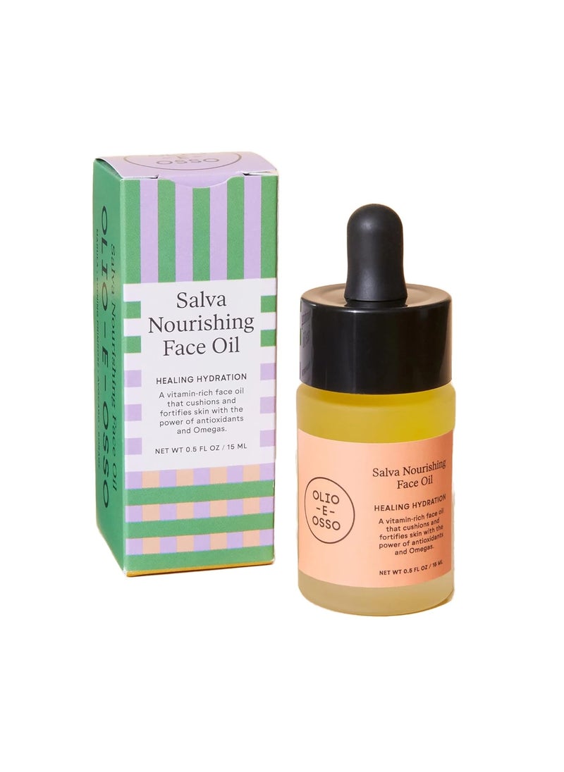Olio E Osso - OLIO E OSSO  Natural Salva Nourishing Face Oil  Natural NonToxic Clean Beauty 05 fl oz  15 mL - Image 1