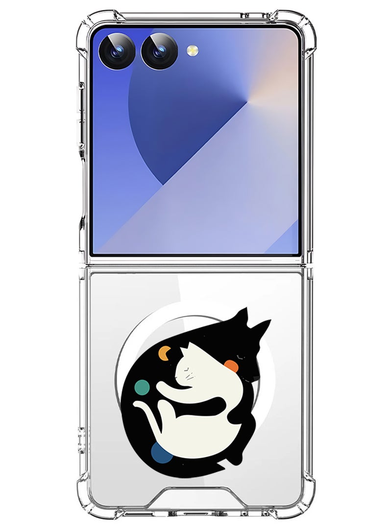 Theodor Magnetic Case for Samsung Galaxy Z Flip 7 Compatible with MagSafe Wireless Charging, Shockproof Phone Bumper Cover More Hugs - Image 1