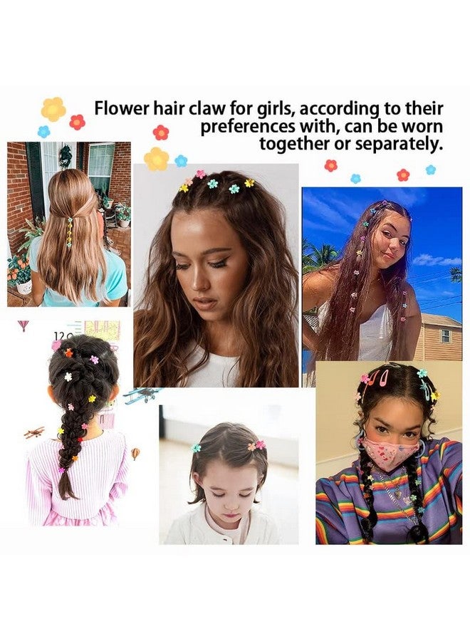 FAMEZA Mini Hair Claw Clips for Girls, 20 Pcs Cute Flower Hair Claw with Box, Plastic Non-Slip Small Jaw Clips for Girls Baby Toddler Kids (Colorful) - Image 4