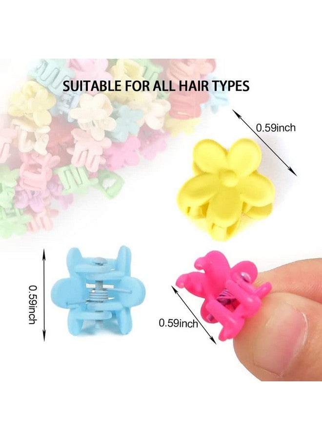FAMEZA Mini Hair Claw Clips for Girls, 20 Pcs Cute Flower Hair Claw with Box, Plastic Non-Slip Small Jaw Clips for Girls Baby Toddler Kids (Colorful) - Image 3