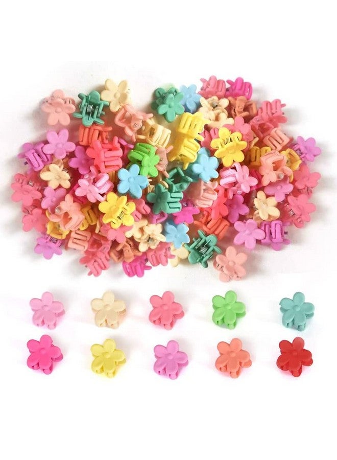 FAMEZA Mini Hair Claw Clips for Girls, 20 Pcs Cute Flower Hair Claw with Box, Plastic Non-Slip Small Jaw Clips for Girls Baby Toddler Kids (Colorful) - Image 1