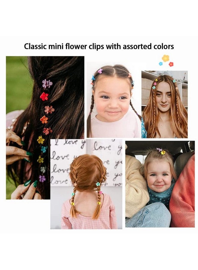 FAMEZA Mini Hair Claw Clips for Girls, 20 Pcs Cute Flower Hair Claw with Box, Plastic Non-Slip Small Jaw Clips for Girls Baby Toddler Kids (Colorful) - Image 2