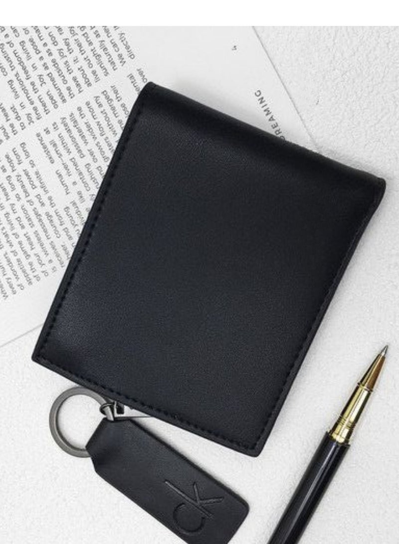 CALVIN KLEIN JEANS PLUS Calvin Klein Black Leather Wallet-Keychain Set For Men - Image 5