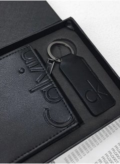 CALVIN KLEIN JEANS PLUS Calvin Klein Black Leather Wallet-Keychain Set For Men  - Image 3