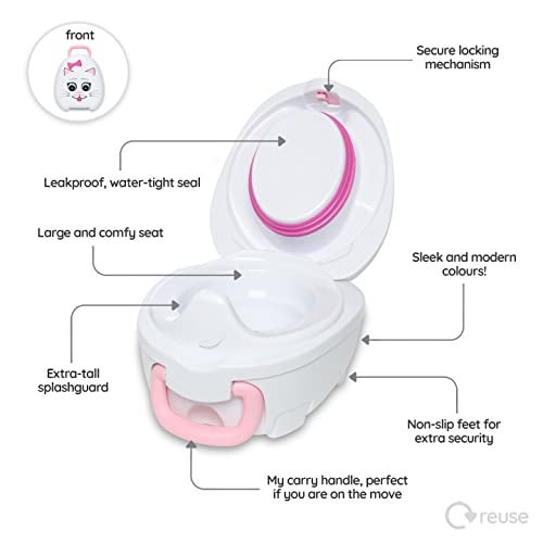 My Carry Potty - Bumble Bee Travel Potty, Award-Winning Portable Toddler Toilet Seat for Kids to Take Everywhere - Image 3