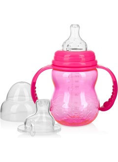 Nuby Nuby 3 Stage Tritan Wide Neck Grow with Me No-Spill Bottle to Cup  - Image 1