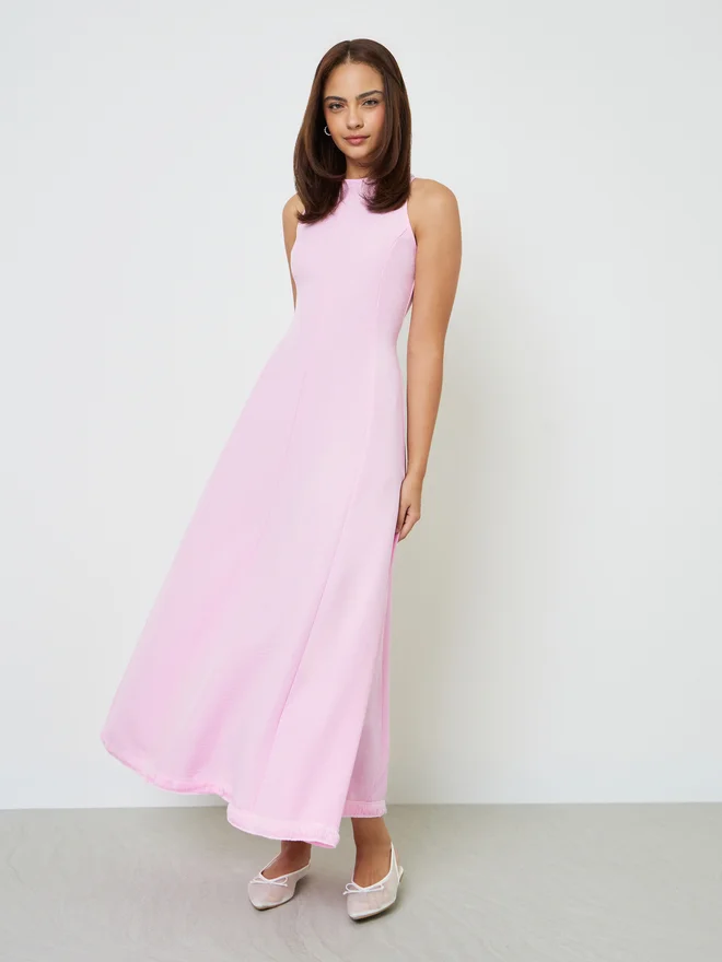 Styli Styli Pink Sleeveless Casual A-Line Maxi Dress