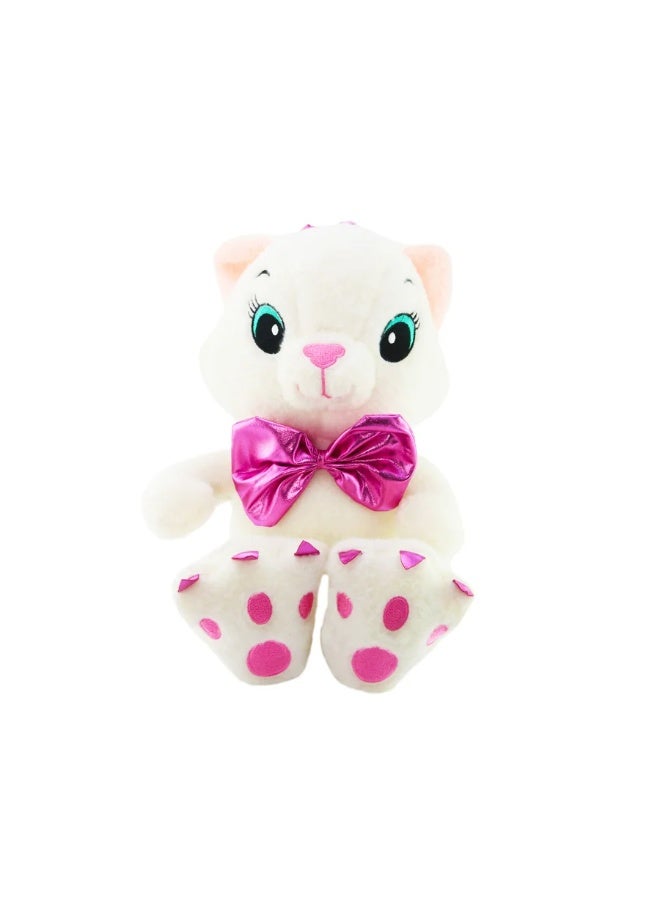 Polish cat doll with pink bow tie 60 cm - Image 1