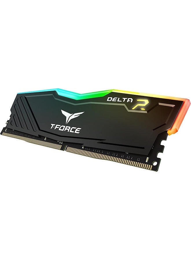 تيم جروب مجموعة ذاكرة سطح المكتب T-Force Delta RGB DDR4 سعة 16 جيجابايت (2 × 8 جيجابايت) 3600 ميجاهرتز CL18 1.35 فولت - موزع حرارة أسود، إضاءة RGB كاملة الإطار بزاوية 120 درجة، دعم XMP 2.0، موزع حرارة من سبائك الألومنيوم، متوافق مع Intel/AMD | TF3D416G3600HC18JDC01 - Image 5