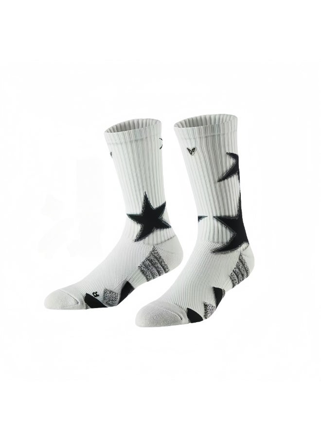 KUYING Fashion Anti Slip Breathable Sports Socks Four Piece Set 