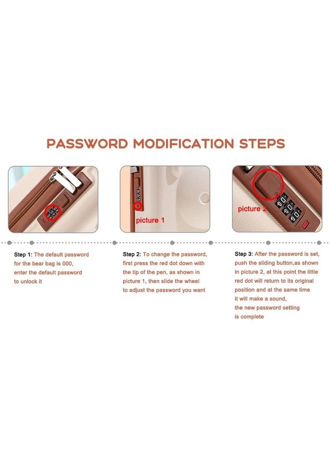 Ncry Mini Suitcase Hard Makeup Case Travel Case Toiletries Women Cartoon Travel Suitcase Storage Bag Cosmetic Case Box Beauty Makeup Case Bag with Lock System - Image 2