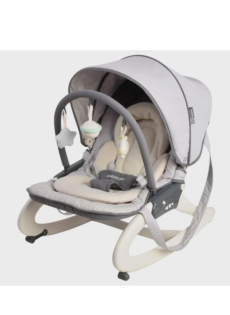 Mamalove Mamalove Rocker Baby Rocking Chair With Adjustable Canopy And Toys GR40C (Grey)  - Image 1