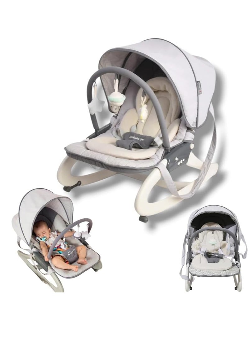 Mamalove Mamalove Rocker Baby Rocking Chair With Adjustable Canopy And Toys GR40C (Grey)  - Image 2