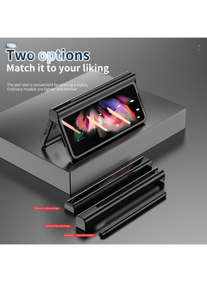 اس-توب جراب لهاتف Samsung Galaxy Z Fold3 5G مزود بمفصلة مطلية بالكهرباء مع قلم - Image 4