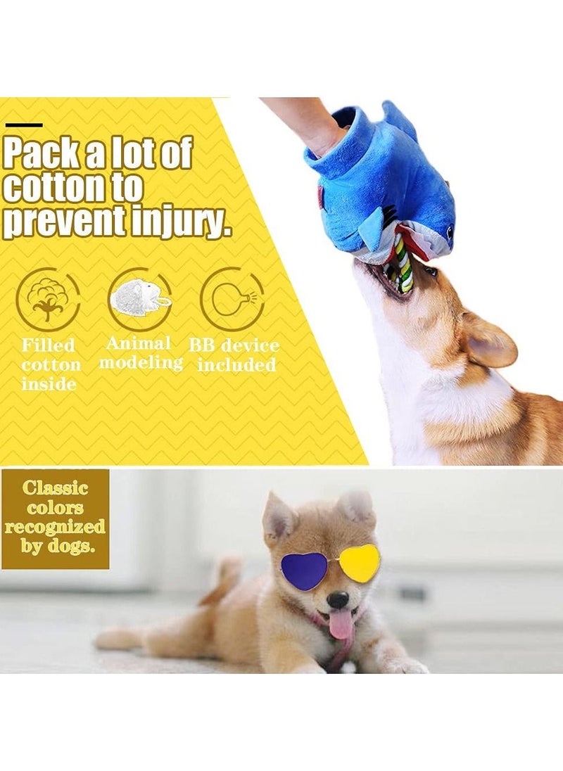 KASTWAVE Squeaky Plush Dog Toy,Funny Stuffed Dog Rope Toy for Small Medium Dogs,Cute Puppy Teething Chew Toy for Interactive Training,Durable Dog Tug Toy for Boredom and Stress,Soft Shark Pet Toy with Squeaker  - Image 5
