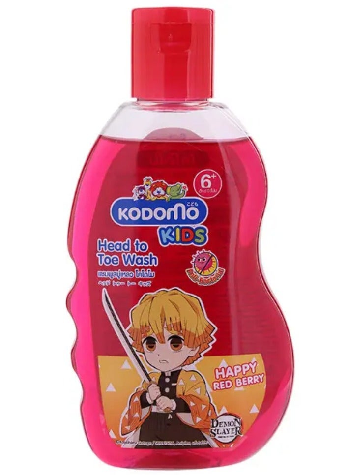 Kodomo Head to Toe Wash Happy Red Berry 200 ml