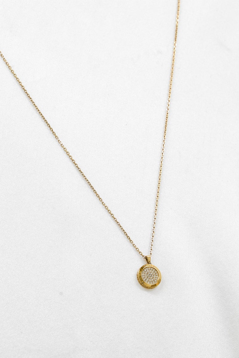 BOSS Women Stainless Steel Pendant Necklace, Golden  - Image 1