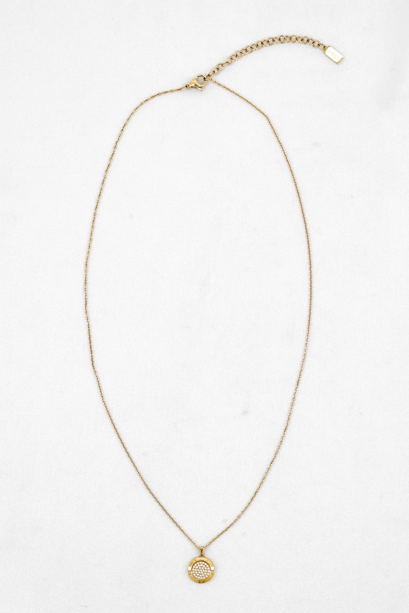 BOSS Women Stainless Steel Pendant Necklace, Golden  - Image 2