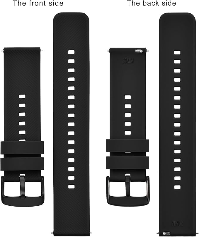 CERLINK 4Pcs 22mm SmartWatch Strap with Black Buckle for Fire Boltt/Boat/Noise/Amazfit/Oxy/Pulse/Beat/Boat Storm & All 19mm Lugs Watches - Image 3
