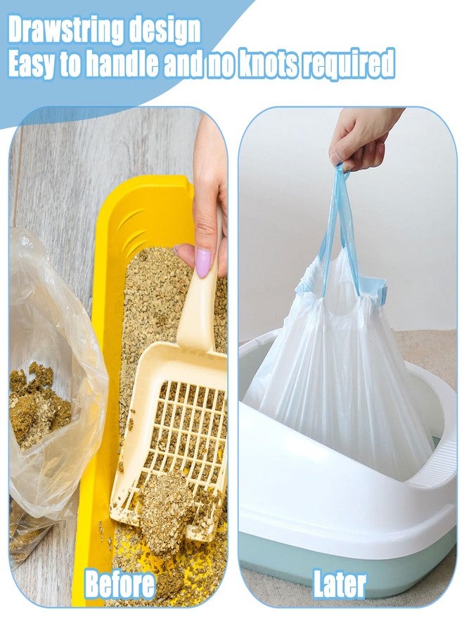 Tinsky 120 Pack Cat Litter Box Liners with Drawstring Cat Litter Bags Replacement Waste Bags for Litter Box Robot 3/4 Self-Cleaning Kitty Litter Box Trash Bags(25" x 15.7") - Image 3