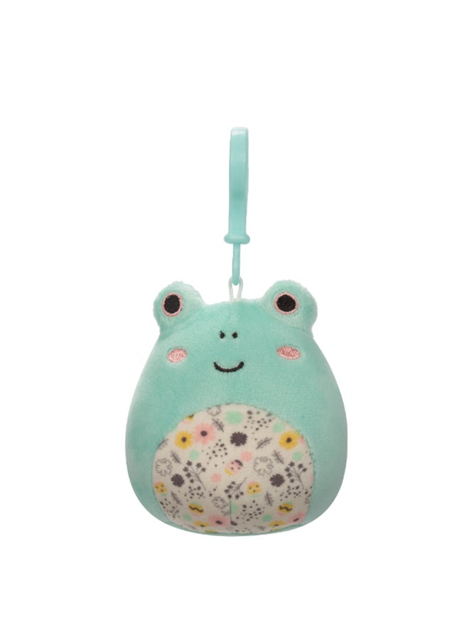 Squishmallows 3.5 inch Fritz the Light Green Frog Clip-on , Officially Licensed Kellytoy Plush Toy, Colorful Soft Toy, Gift for Kids, Girls & Boys Washable Squishy Stuff Toy Multicolor All Age  - Image 1