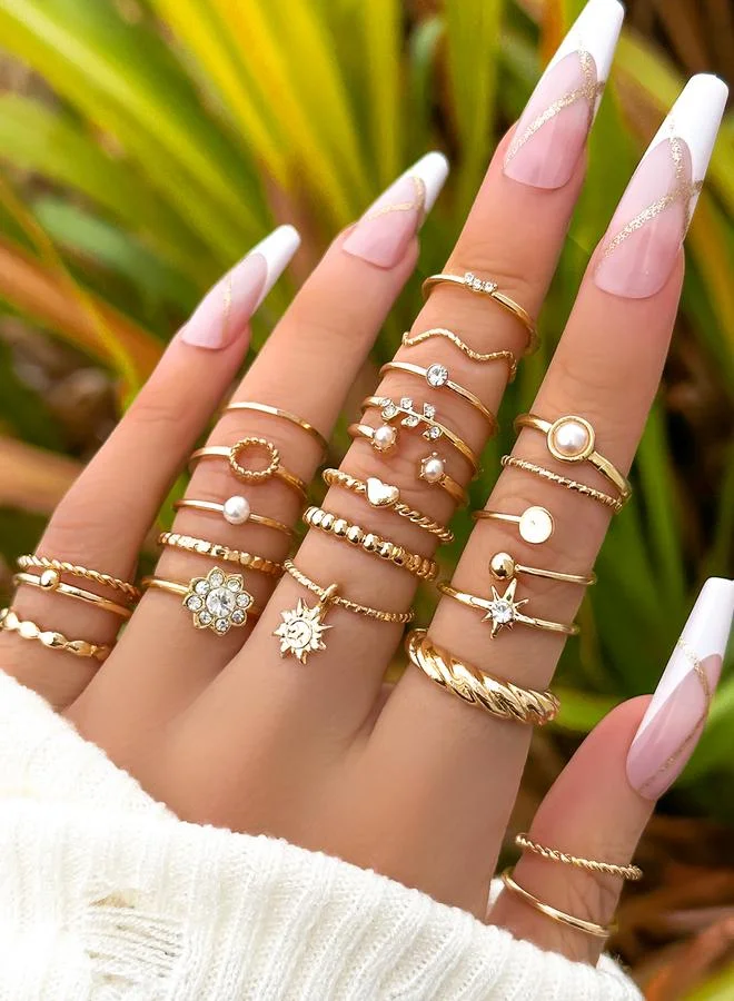 تايك تو طقم من 23 خاتم كاجوال