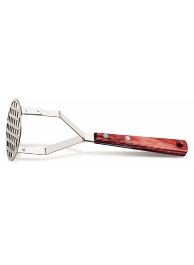 TRAMONTINA Ceramic Hand Potato Masher with Durable Polywood Handle, Heat-Resistant, Ergonomic Design, Non-Stick Surface, Ideal for Potatoes, Vegetables, and Fruits - Red - Image 2