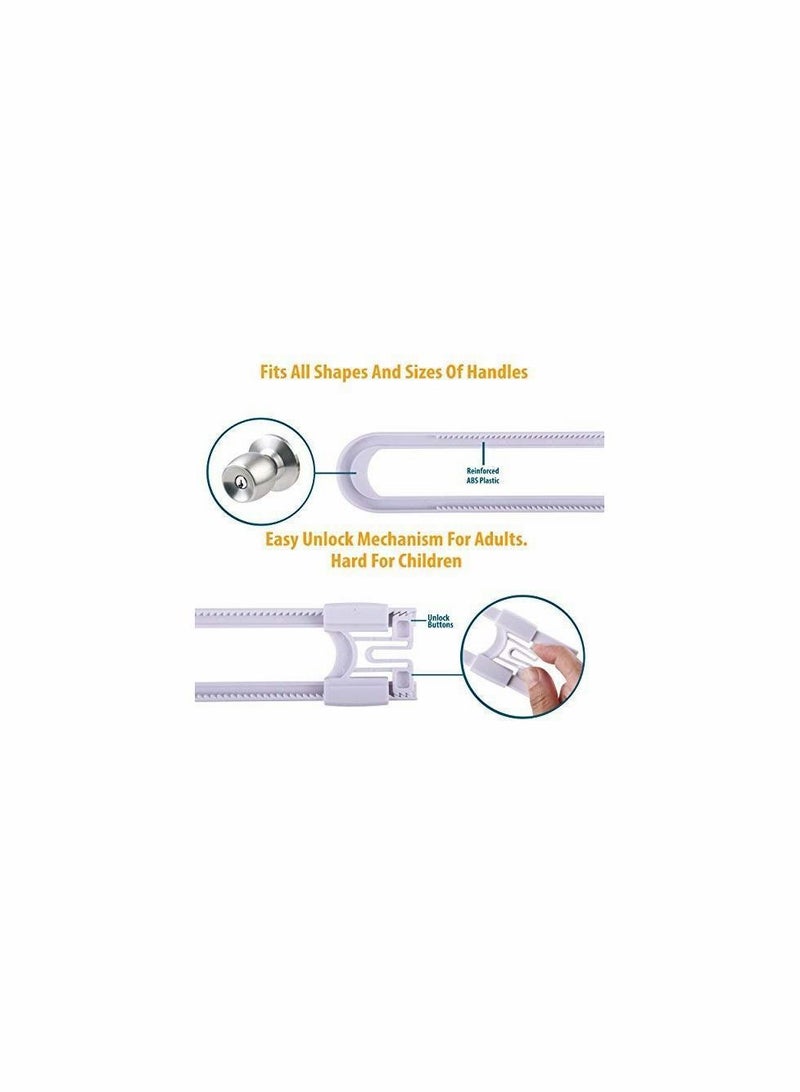 Cabinet Handle Locks, Multi Purpose Child Safety Lock Best for Baby Proofing Strong ABS Free Plastic Knob Cover Proof Latches (8 Pack) - Image 2