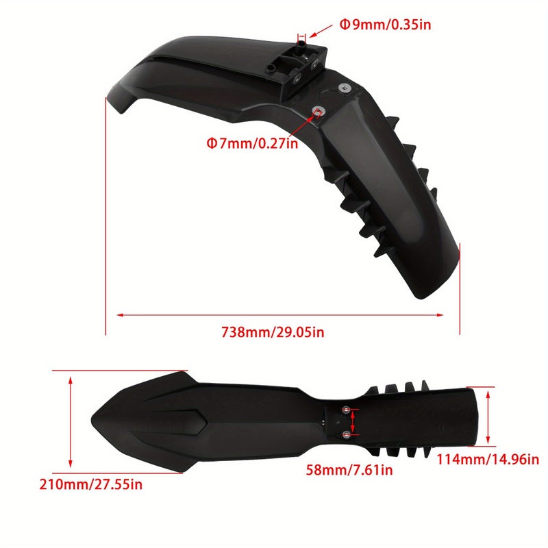 Front Fender Splash Guard Protector Cover Made Of Black PP For KTM SX SXF XC XCF EXC EXCF XCFW 250 450 2023-2024 Motocross - Image 4