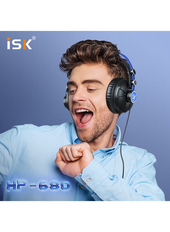 Isk Hp-680 Over-Ear Monitoring Headphones, Comfortable Full-Enclosed Cavity Design, Gaming Headphones, Professional Mobile Phone And Computer Sound Card Karaoke Recording Music Headphones - Image 4