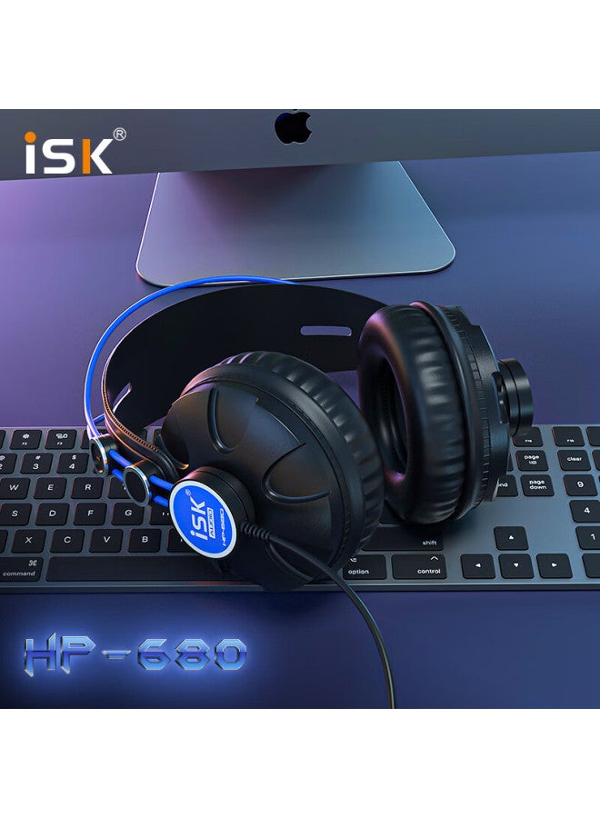 Isk Hp-680 Over-Ear Monitoring Headphones, Comfortable Full-Enclosed Cavity Design, Gaming Headphones, Professional Mobile Phone And Computer Sound Card Karaoke Recording Music Headphones - Image 3