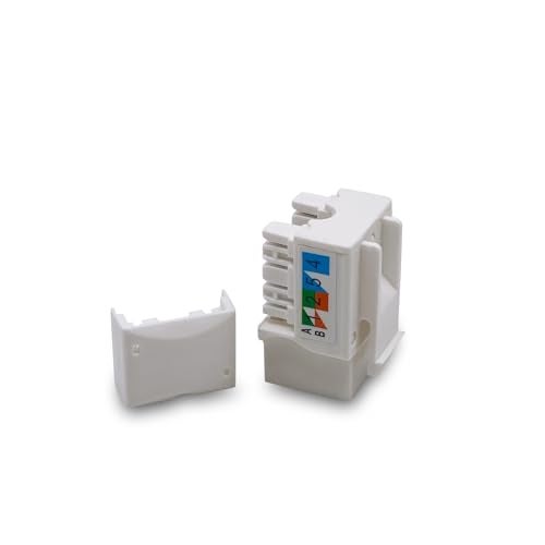 Verbex (10-Pack) [UL Listed] - Ethernet Wall Jack - Keystone Jack - Cat5/5e/6 Compatible - Cat6 Network Coupler - Image 5