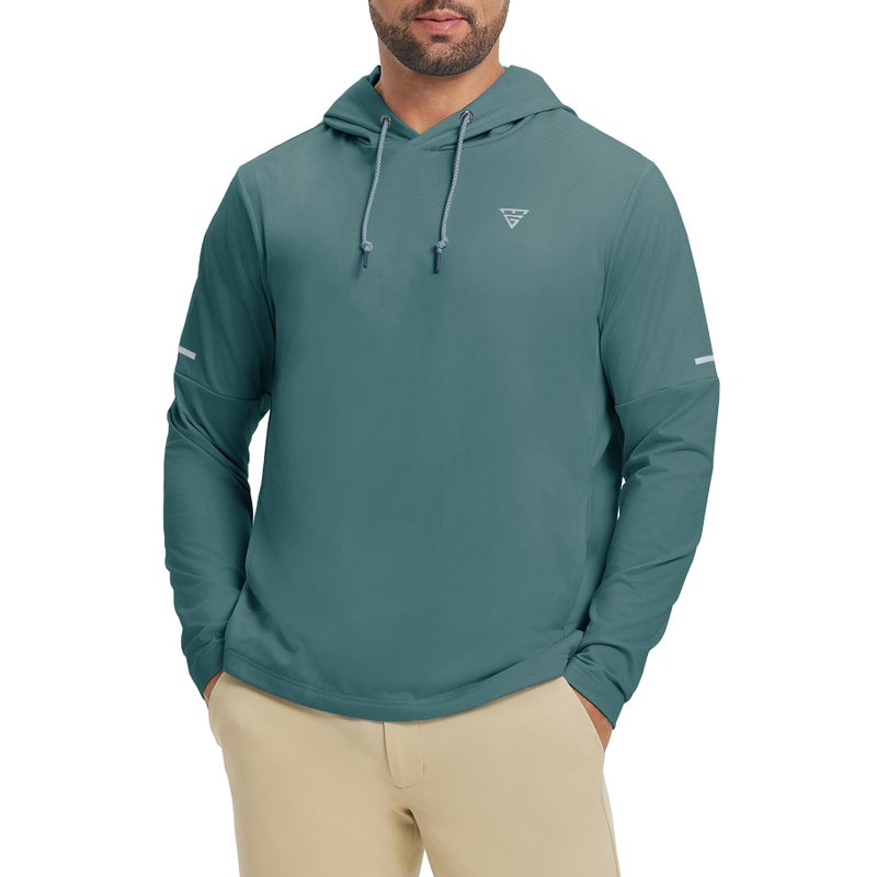 M MAELREG Mens Sweatshirts hoodies with Pockets Brushed Midweight Plain Color Golf Pullover Casual Hoodies for Men - Image 4