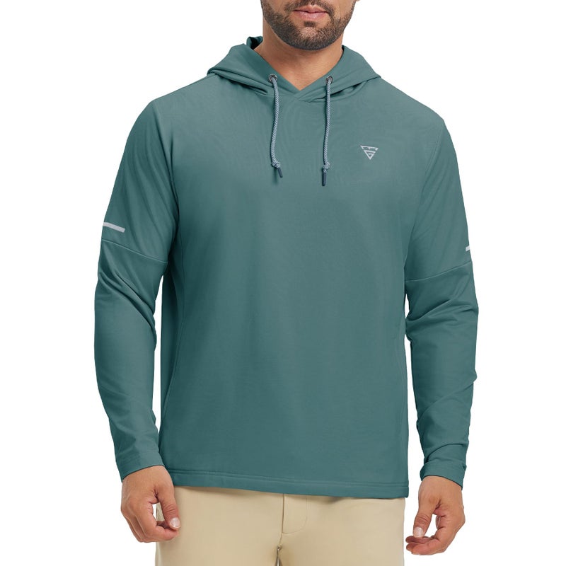 M MAELREG Mens Sweatshirts hoodies with Pockets Brushed Midweight Plain Color Golf Pullover Casual Hoodies for Men - Image 2
