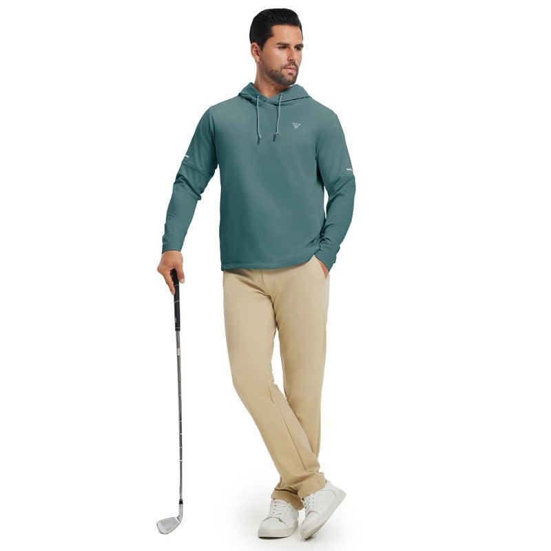 M MAELREG Mens Sweatshirts hoodies with Pockets Brushed Midweight Plain Color Golf Pullover Casual Hoodies for Men - Image 5
