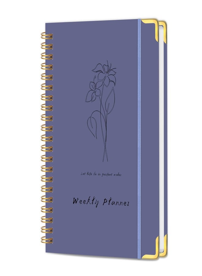 KAICN Undated Weekly Planner Hardcover with Metal Corner Notebook, A5 To Do List Planner, Habit Tracker Journal with adhesive binding, 5.7 x 8.0 inches-Purple - Image 1