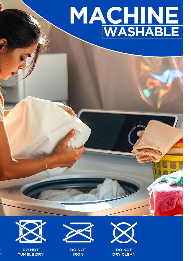 إنفينيتي اكسكلوسيفز واقي مرتبة إنفينيتي إكسكلوسيف المقاوم للماء بنسبة 100% - طبقة علوية من القطن بنسبة 100% - فائق النعومة - جيوب عميقة 30 سم، غطاء مرتبة ملائم - Image 4