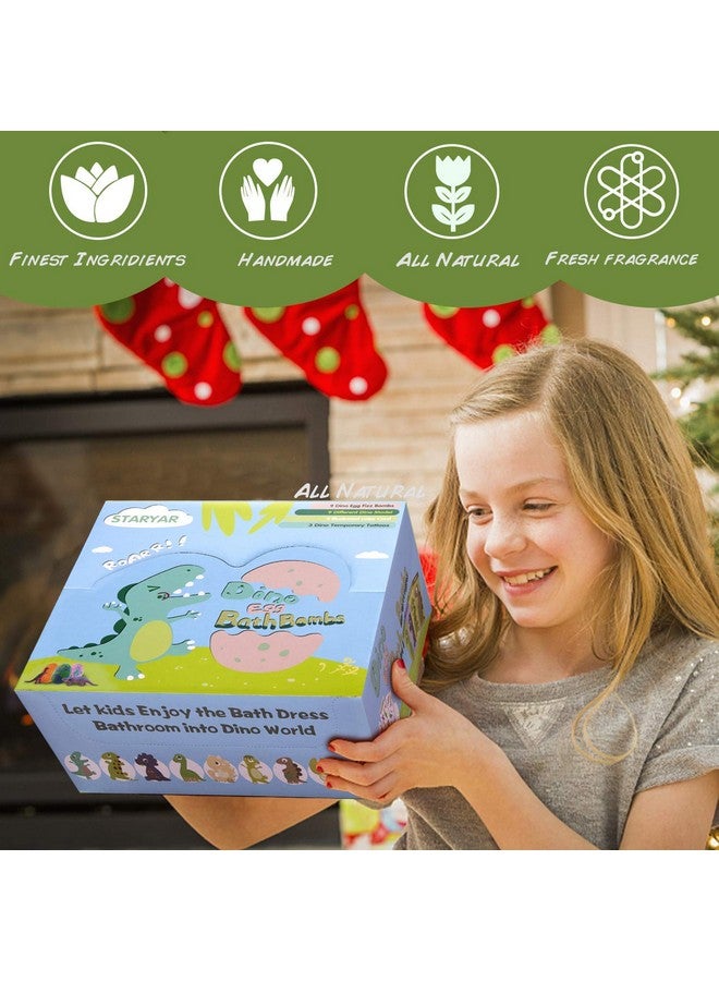 STARYAR Bath Bombs for Kids with Surprise Toys Inside - 9 Pack Organic Dinosaur Bath Bombs Gift Set, Bubble Bath Fizzers, Dinosaur Toys for Kids 3 4 5 6 7 8 9 Years, Valentines Day Gifts for Kids  - Image 2