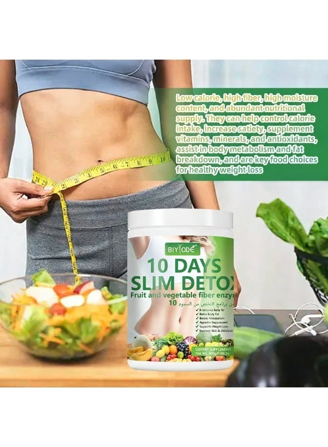 NexusTek BIYODE 10 Days Slim Detox Fruit & Vegetable Fiber Enzyme Powder 300g – Hami Melon Flavor, Fast & Easy Weight Loss, Belly Fat Reduction, Metabolism Boost & Appetite Control - Image 4