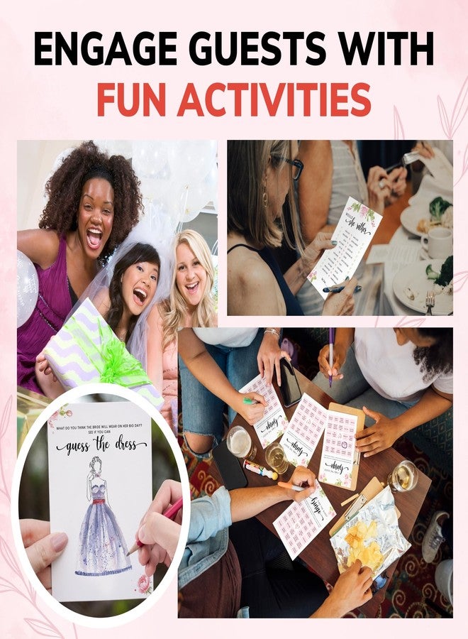 STOFINITY Hilarious Bridal Shower Games 25 Guests - Set of 4 Wedding Shower Games for Reception, Fun Guess The Dress Bingo Game, Bridal Party Game for Bridal Shower Decorations (5"x7") - Image 3