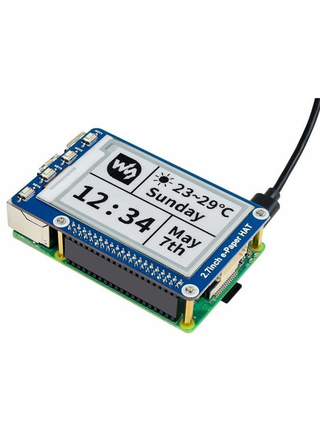 waveshare 2.7inch e-Paper Module, 264x176 Resolution 3.3V/5V Two-Color E-Ink Display epaper Screen Module SPI Interface for Raspberry Pi 4B/3B/3B+/2B/Zero/Zero W,Jetson Nano,Support Full Refresh - Image 4