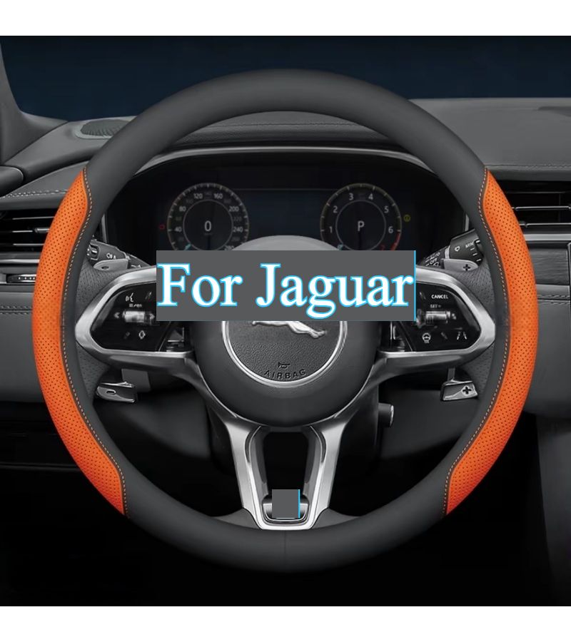 4D Premium Black Ultra Thin Steering Wheel Cover For Cars Round Design With Laser Cut Breathable Holes Sweat Absorption Anti Slip Supportive Fit 37 To 38.5 Cm - Image 5