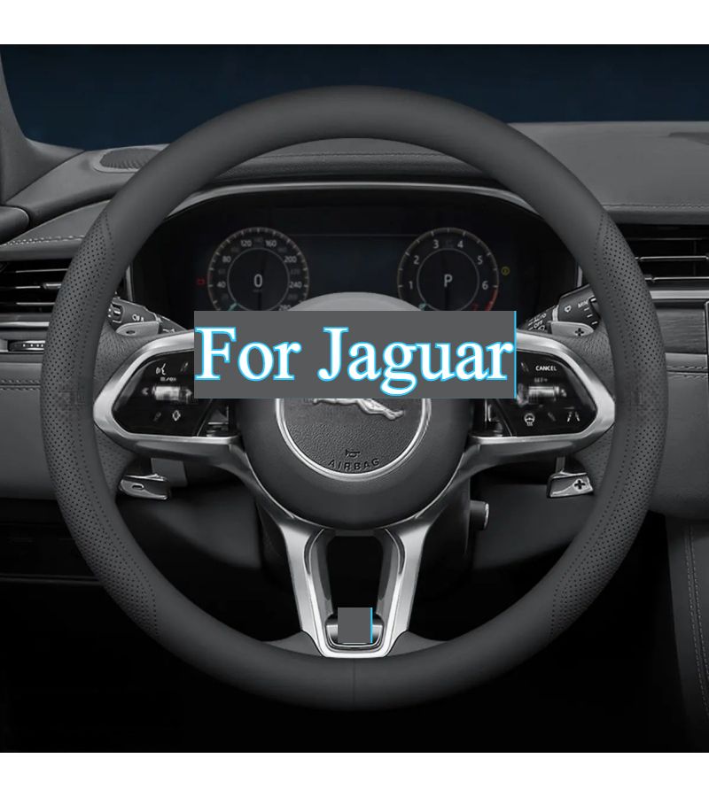 4D Premium Black Ultra Thin Steering Wheel Cover For Cars Round Design With Laser Cut Breathable Holes Sweat Absorption Anti Slip Supportive Fit 37 To 38.5 Cm - Image 1