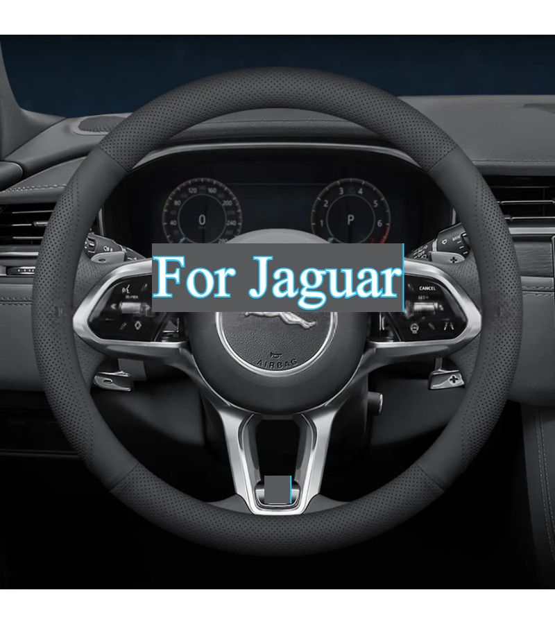 4D Premium Black Ultra Thin Steering Wheel Cover For Cars Round Design With Laser Cut Breathable Holes Sweat Absorption Anti Slip Supportive Fit 37 To 38.5 Cm - Image 3